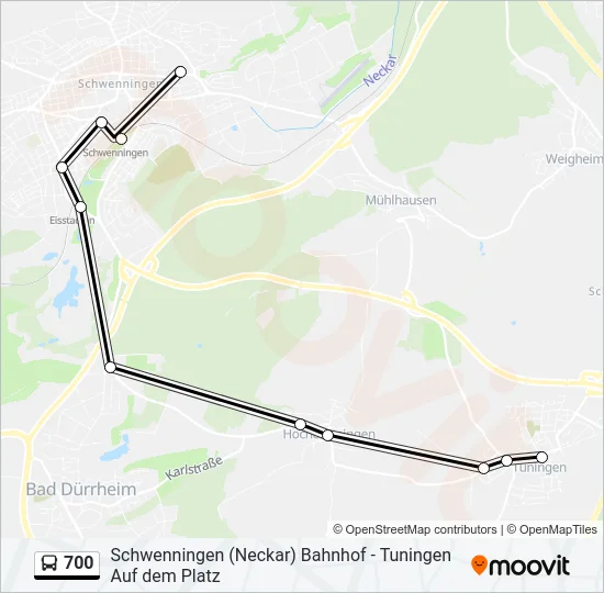 700 Bus Line Map