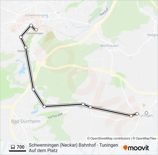 700 Bus Line Map