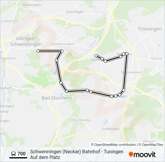 700 Bus Line Map