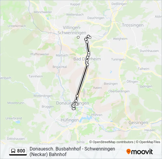 800 Bus Line Map