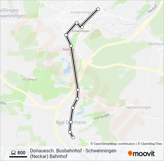 800 Bus Line Map