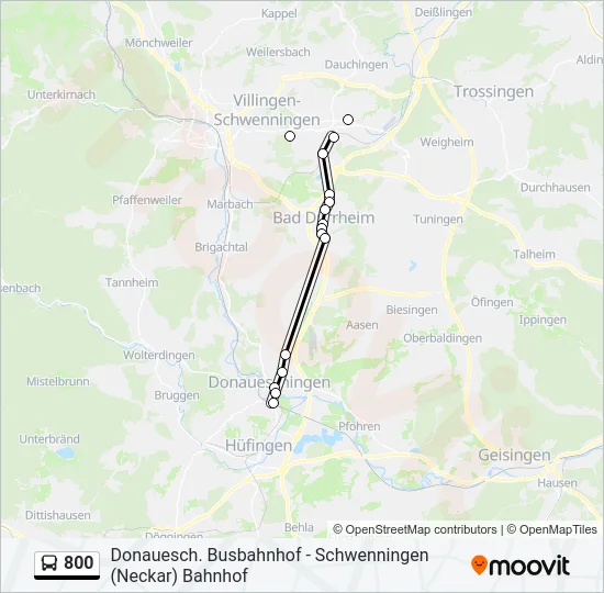 800 Bus Line Map