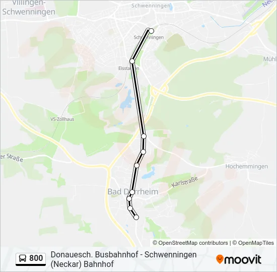 800 Bus Line Map