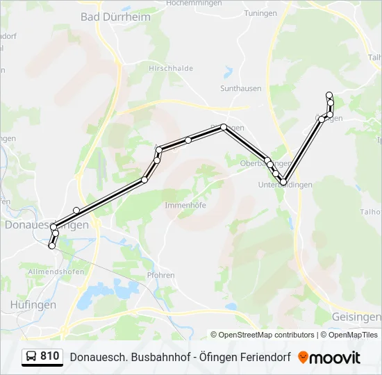 810 Bus Line Map