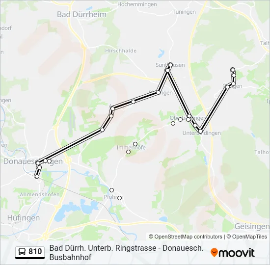 810 Bus Line Map