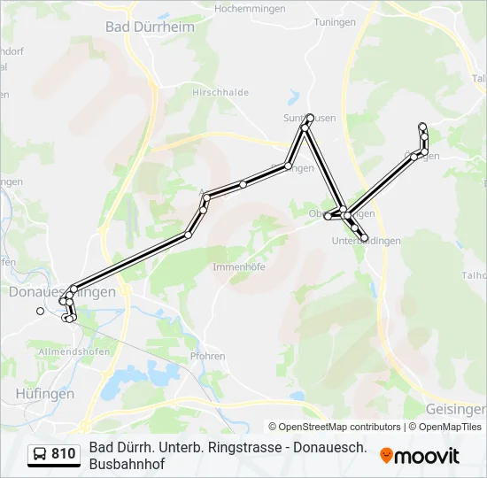 810 Bus Line Map