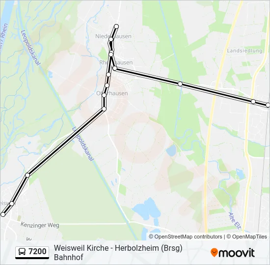 7200 Bus Line Map