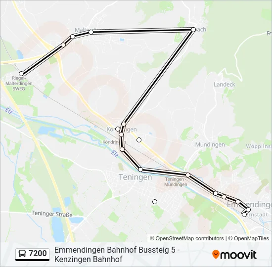7200 Bus Line Map