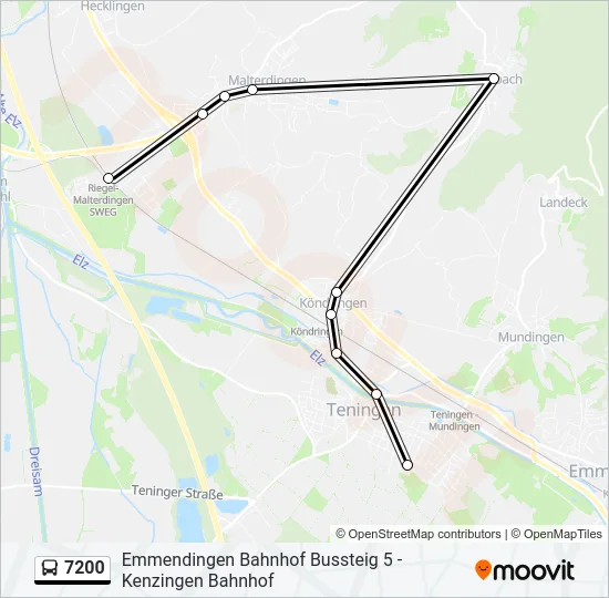 7200 Bus Line Map