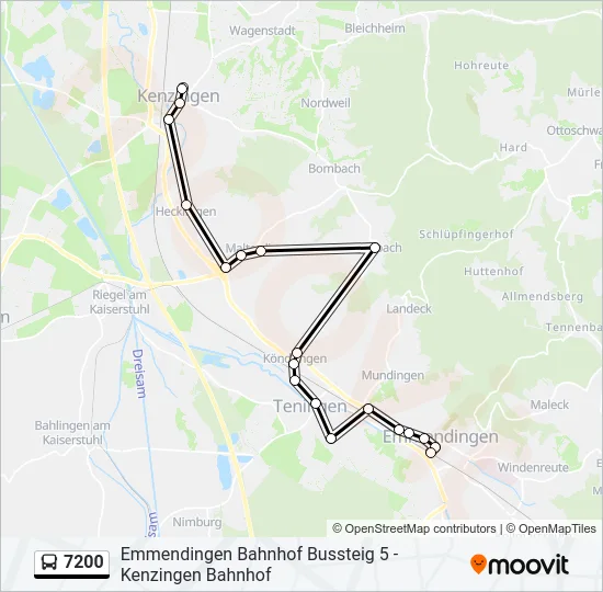 7200 Bus Line Map