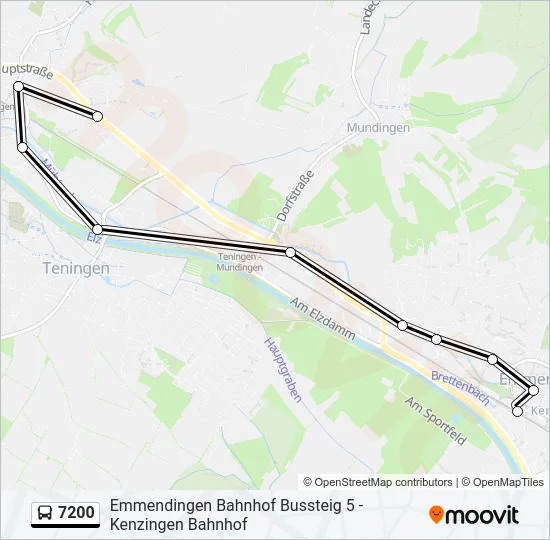 7200 Bus Line Map