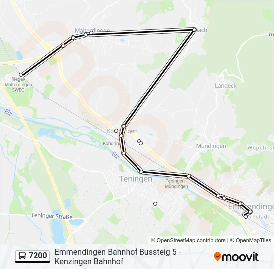 7200 Bus Line Map