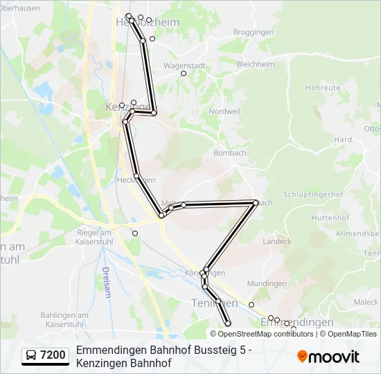 7200 Bus Line Map