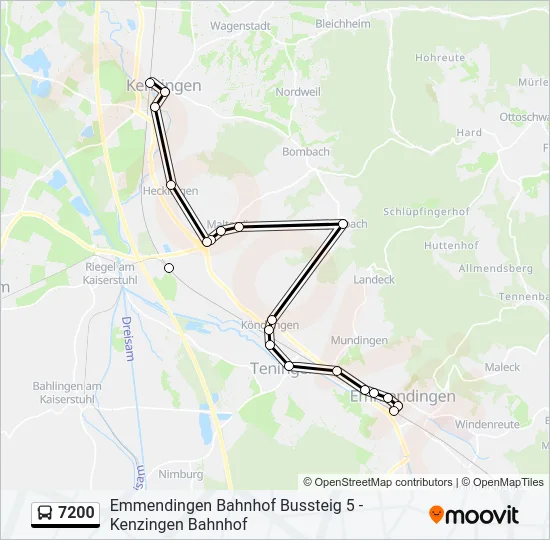 7200 Bus Line Map