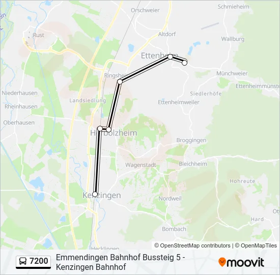 7200 Bus Line Map