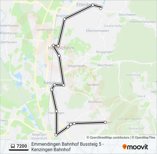 7200 Bus Line Map