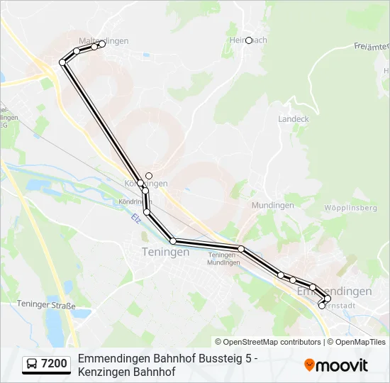 7200 Bus Line Map