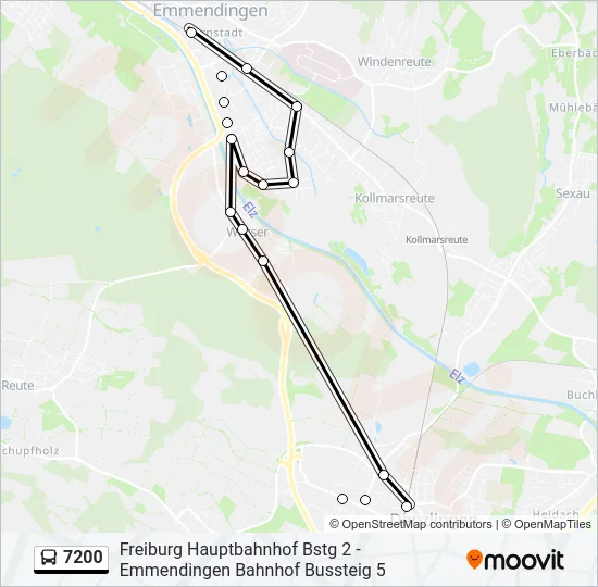 7200 Bus Line Map