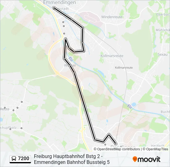 7200 Bus Line Map