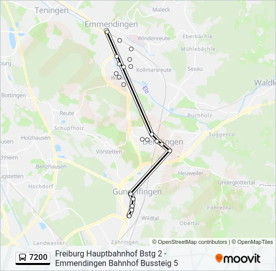 7200 Bus Line Map