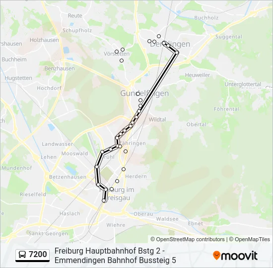 7200 Bus Line Map