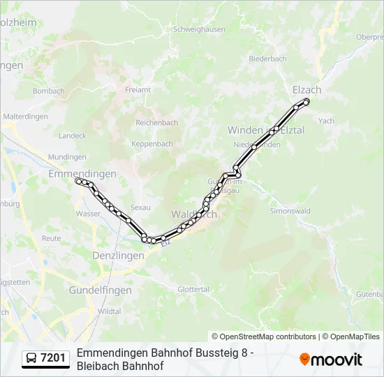 7201 Bus Line Map