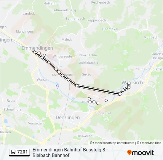 7201 Bus Line Map