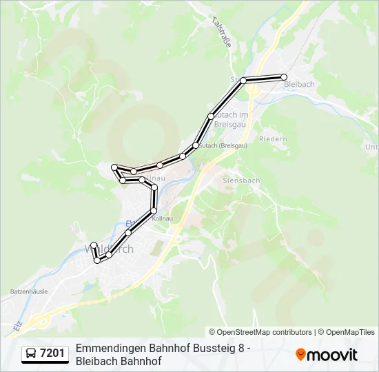 7201 Bus Line Map