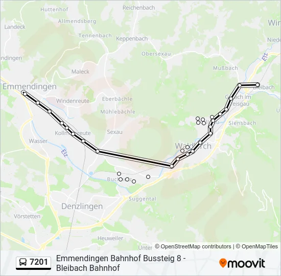 7201 Bus Line Map