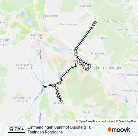 7204 Bus Line Map