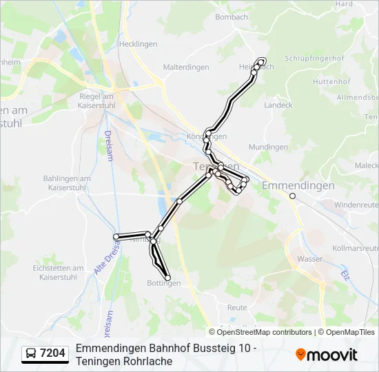 7204 Bus Line Map