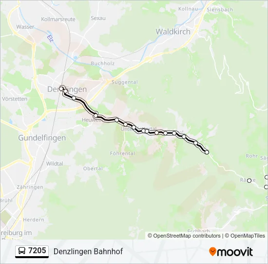 7205 Bus Line Map