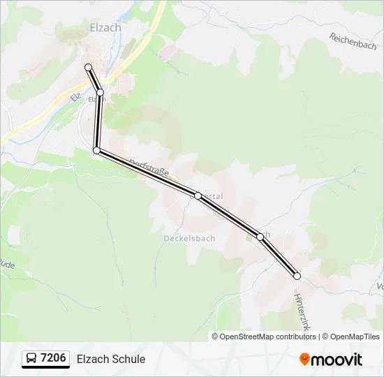 7206 Bus Line Map