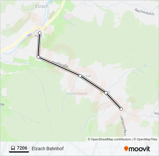 7206 Bus Line Map