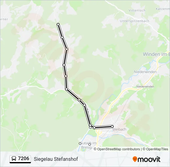 7206 Bus Line Map