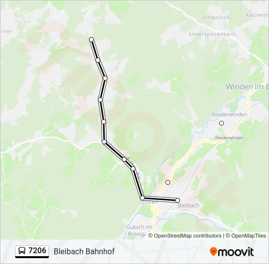 7206 Bus Line Map