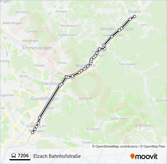 7206 Bus Line Map