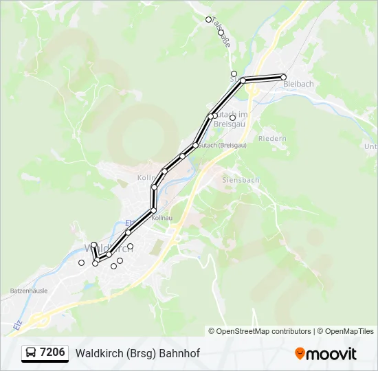 7206 Bus Line Map