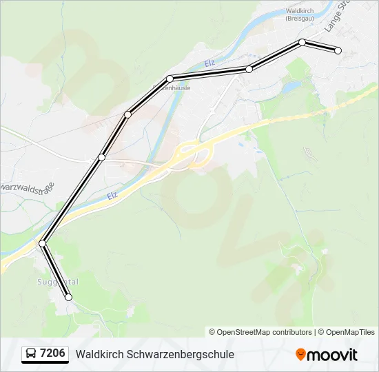 7206 Bus Line Map