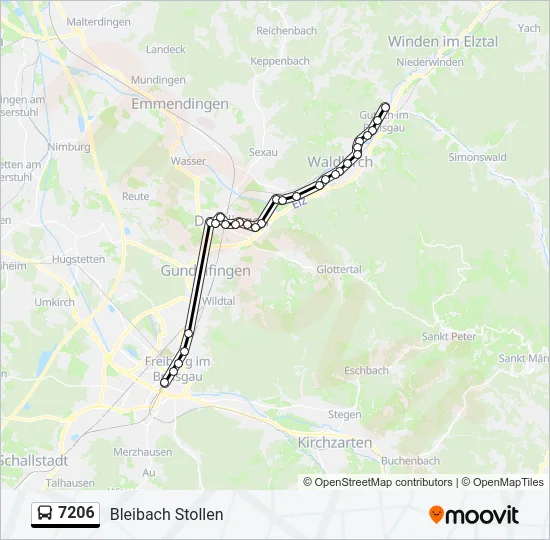 7206 Bus Line Map