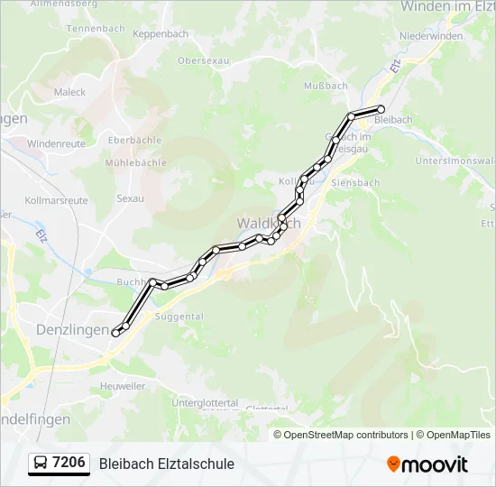 7206 Bus Line Map