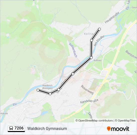 7206 Bus Line Map