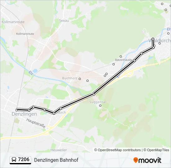 7206 Bus Line Map