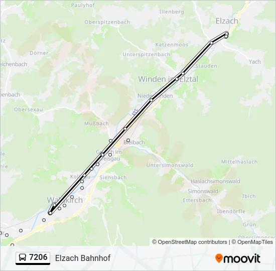 7206 Bus Line Map
