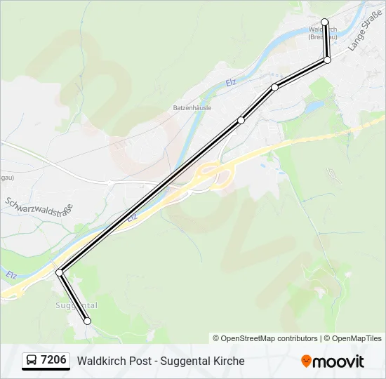 7206 Bus Line Map