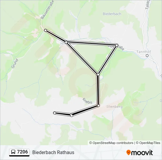 7206 Bus Line Map