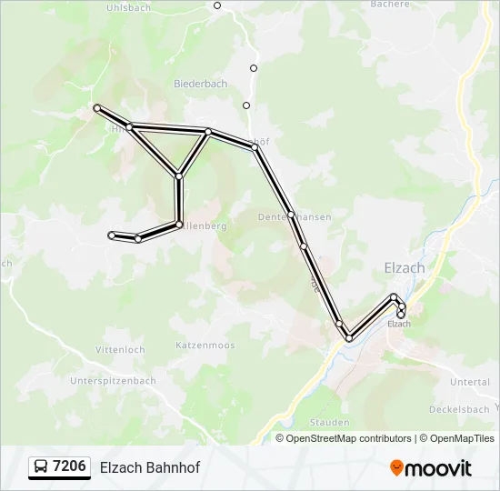 7206 Bus Line Map