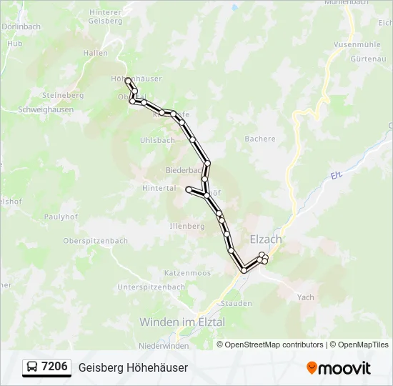 7206 Bus Line Map