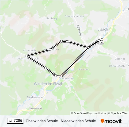 7206 Bus Line Map