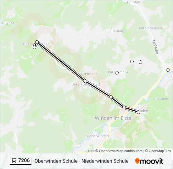 7206 Bus Line Map
